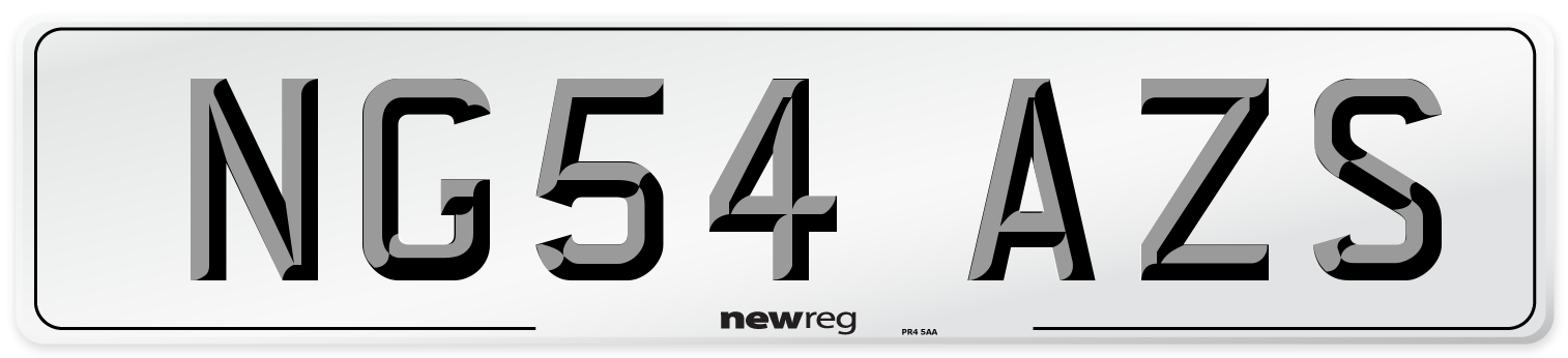 NG54 AZS Number Plate from New Reg